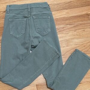 MOTHER Green Denim Pants
